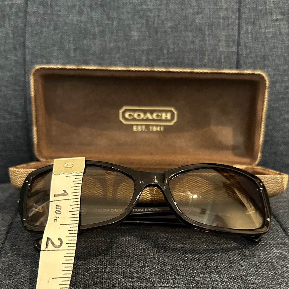 Coach Brown Gradient Sunglasses with Black Frame - Picture 8 of 9